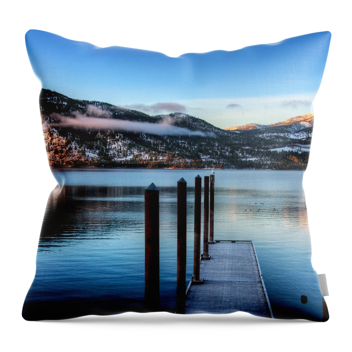 Lake Chelan Throw Pillow featuring the photograph Wapato Point by Spencer McDonald