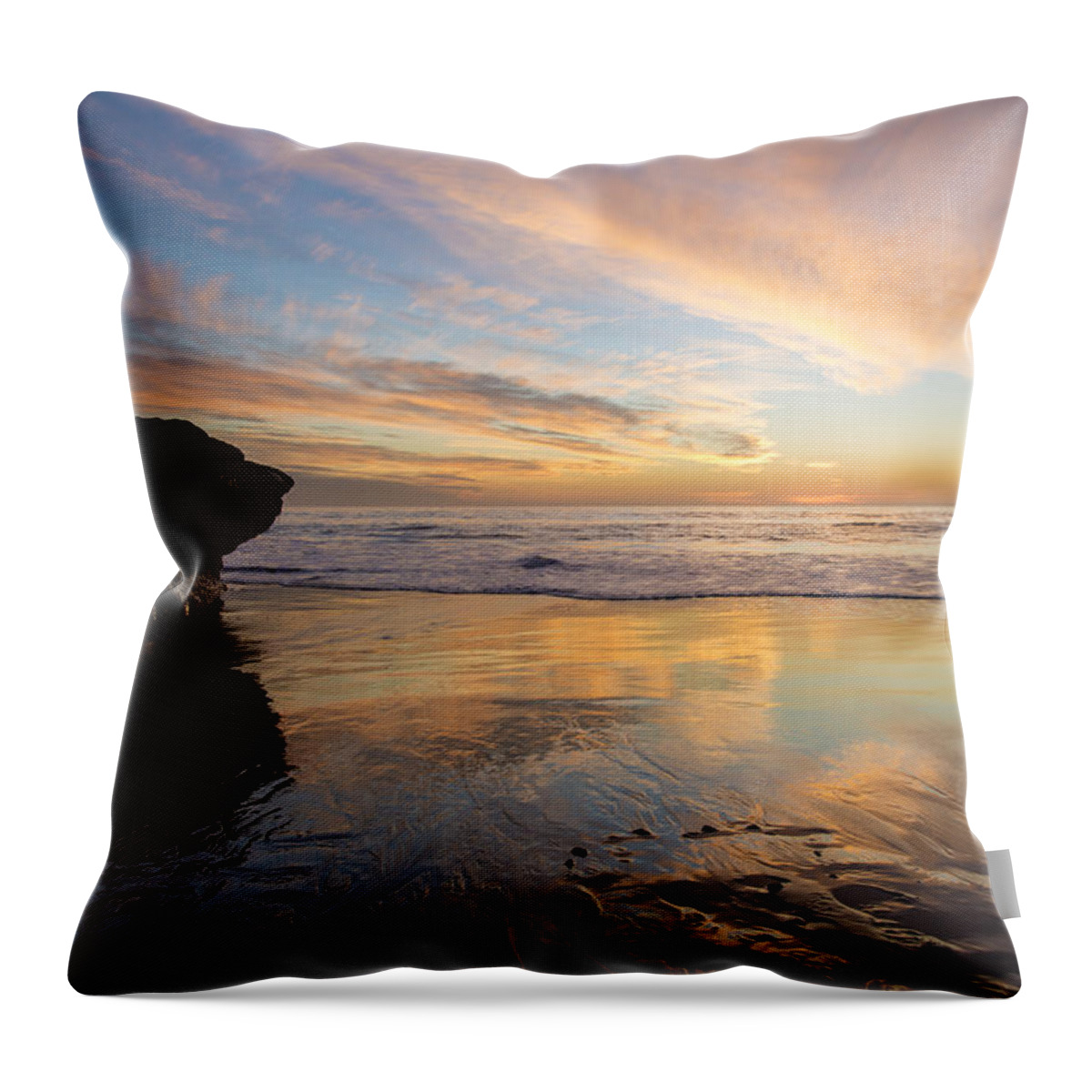 Sunset Throw Pillow featuring the photograph Warm Glow of Memory by Alex Lapidus