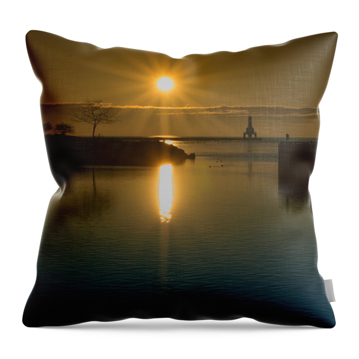 Sunrise Throw Pillow featuring the photograph Warming Sun by James Meyer