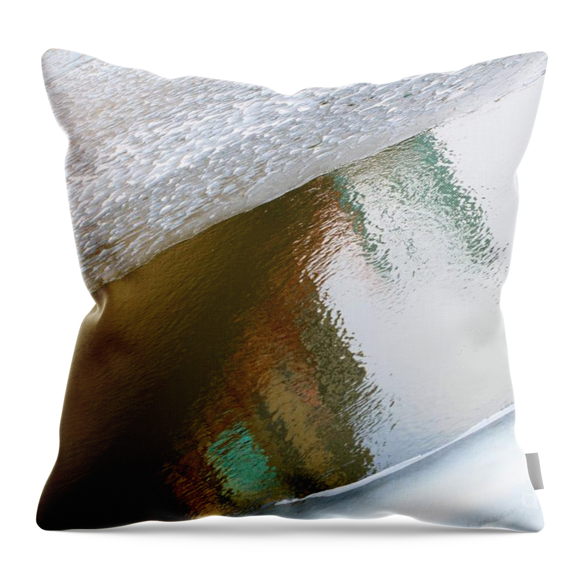 Water Throw Pillow featuring the photograph Water and Ice 4 by Jimmy Ostgard