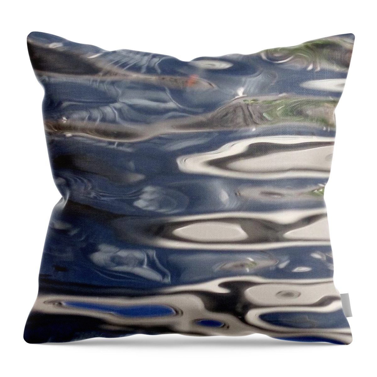 Water Throw Pillow featuring the photograph Water Blues by Ingrid Van Amsterdam