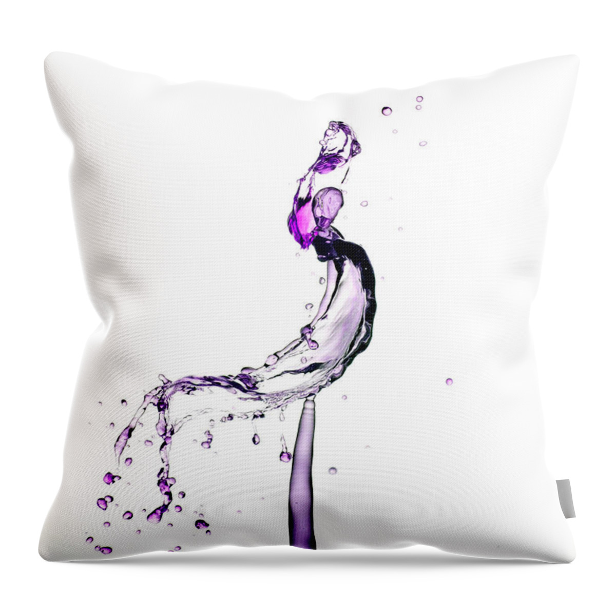 Collision Throw Pillow featuring the photograph Water drop collision liquid art 9 by Paul Ge