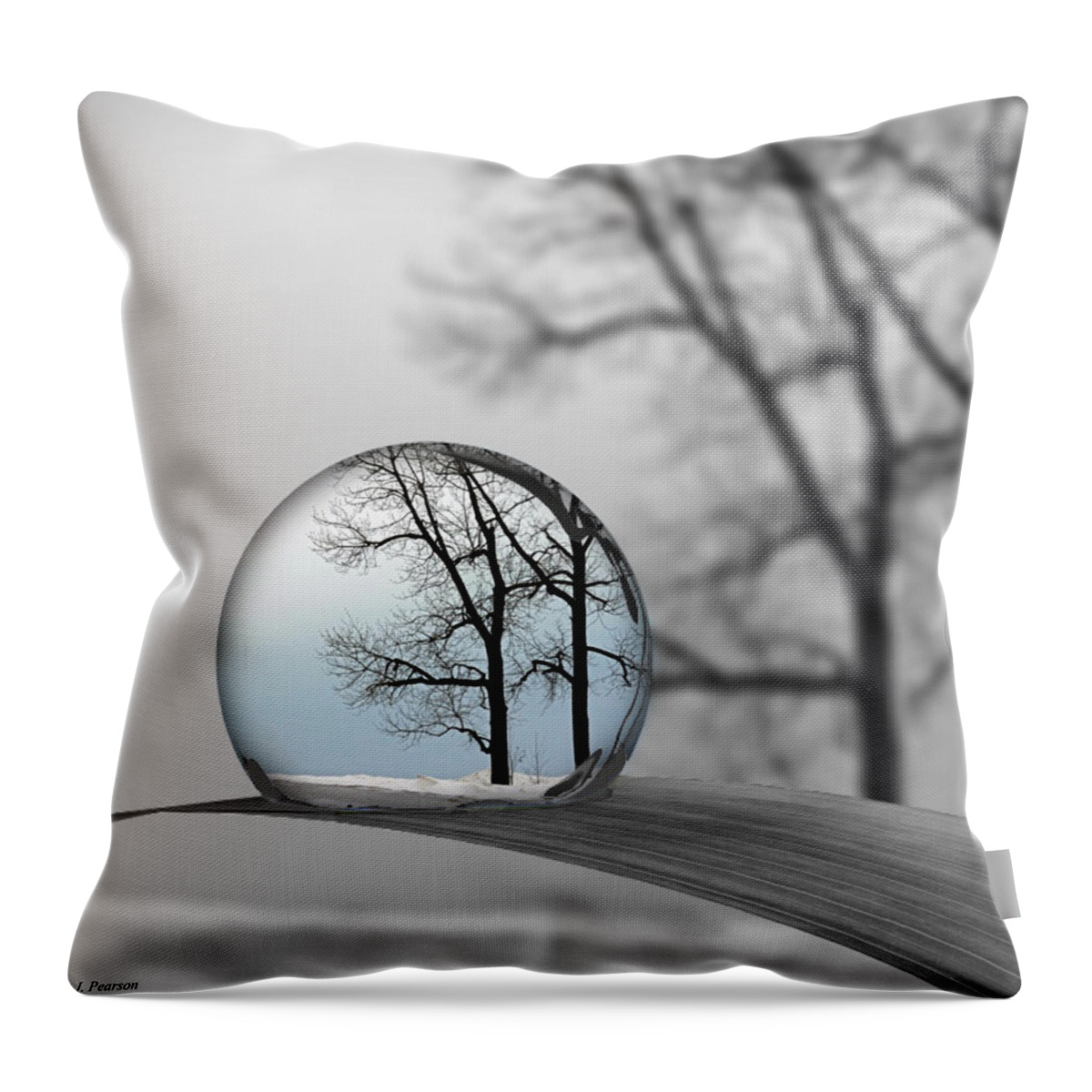 Trees Throw Pillow featuring the photograph Water Drop Trees by Jackson Pearson