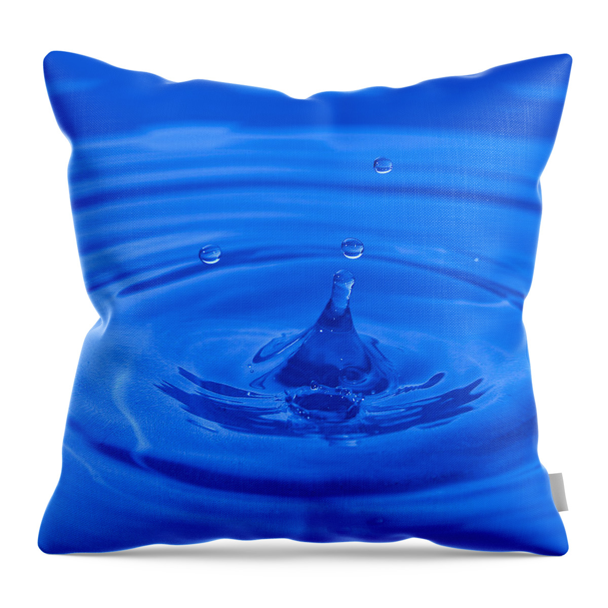 Water Droplets Throw Pillow featuring the photograph Water Droplet by Georgette Grossman