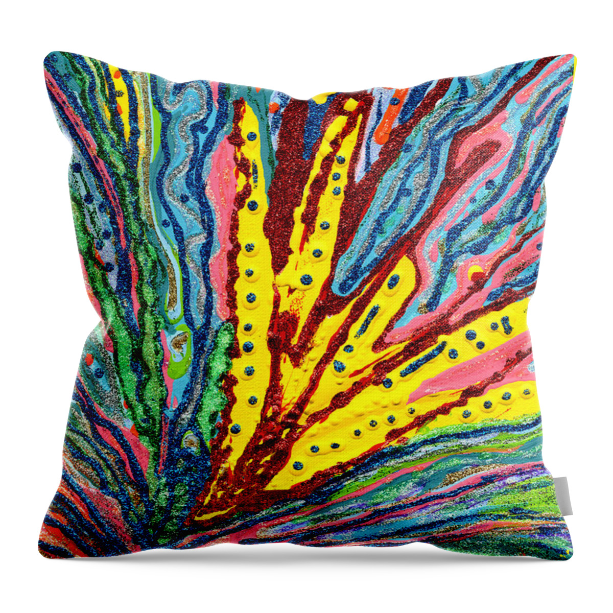 Floral Throw Pillow featuring the mixed media Water Lily by Strangefire Art    Scylla Liscombe