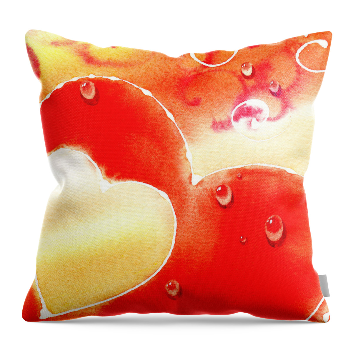 Water Throw Pillow featuring the painting Water On Color Design Three by Irina Sztukowski
