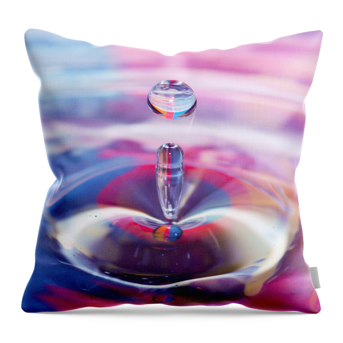 Water Drop Throw Pillow featuring the photograph Water Splash Drop by Crystal Wightman