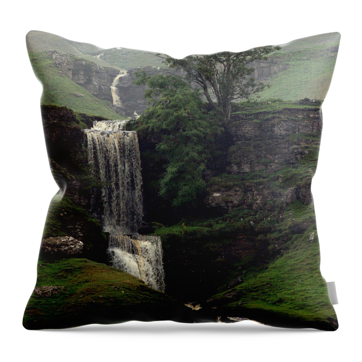 Waterfall Throw Pillow featuring the photograph Waterfall by John Topman