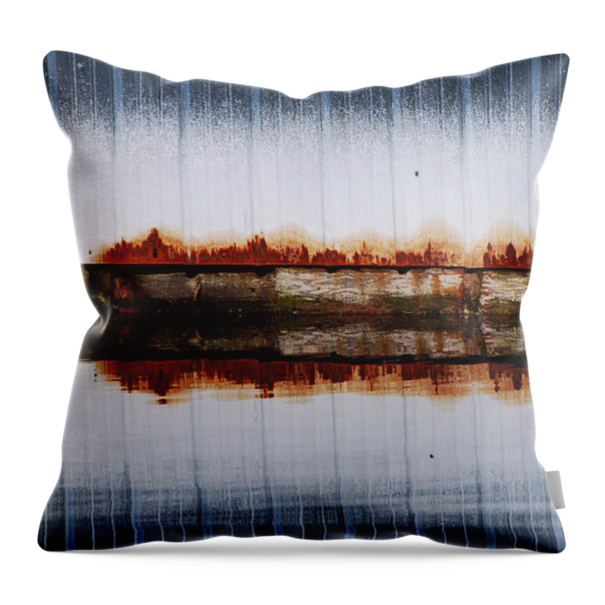 Industrial Throw Pillow featuring the photograph Waterline by Jani Freimann