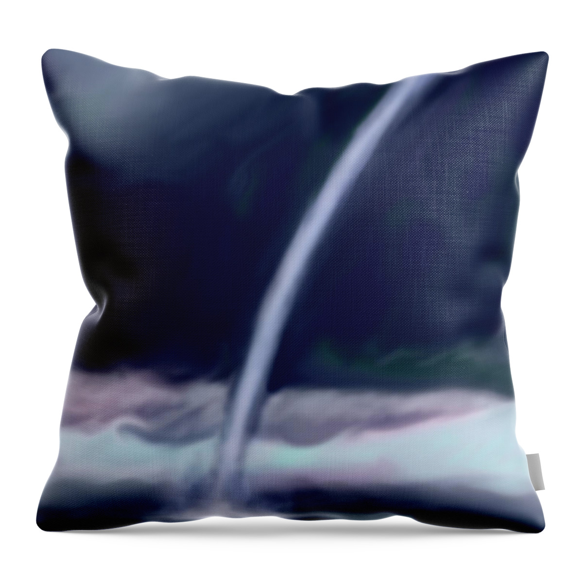 Waterspout Throw Pillow featuring the painting Waterspout by Jean Pacheco Ravinski