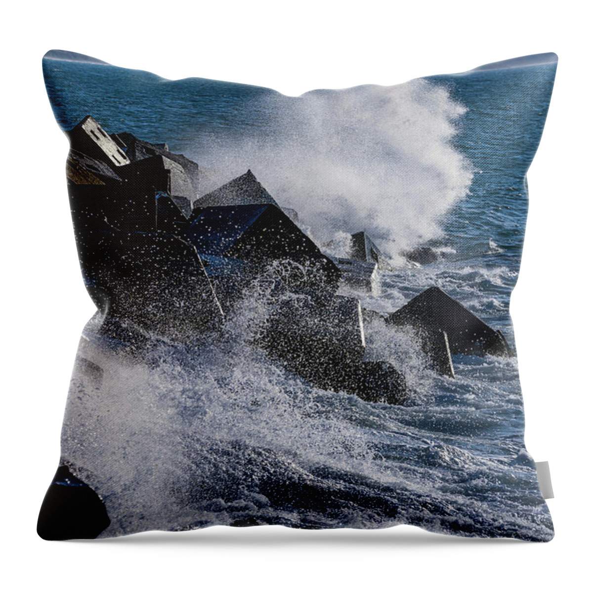 Scenics Throw Pillow featuring the photograph Wave by Omersukrugoksu