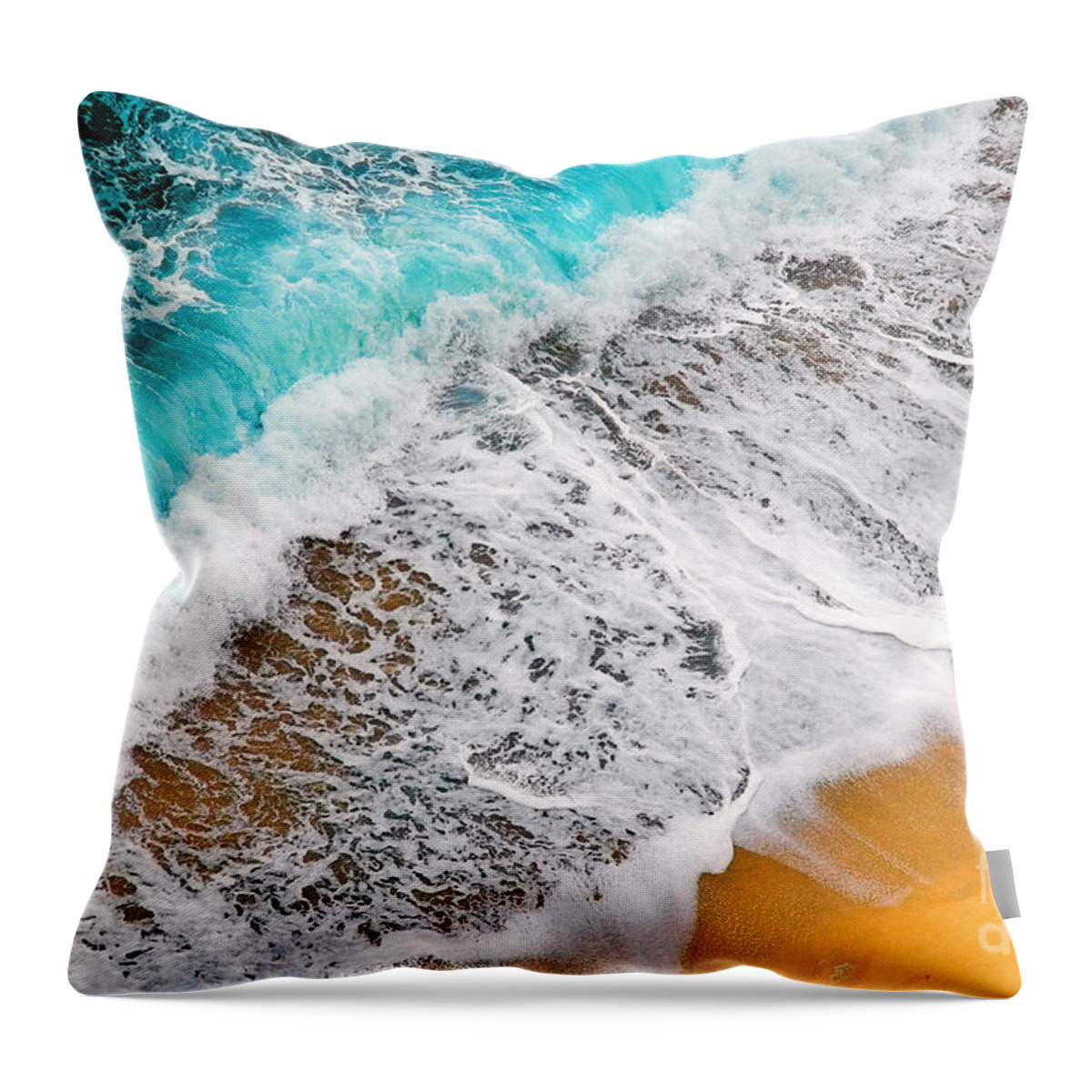 Waves Throw Pillow featuring the photograph Waves abstract by Silvia Ganora