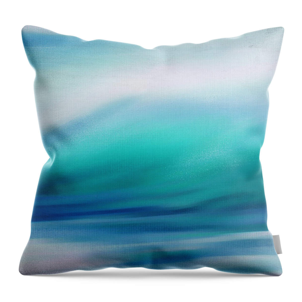 Seascapes Abstract Throw Pillow featuring the digital art Waves by Lourry Legarde