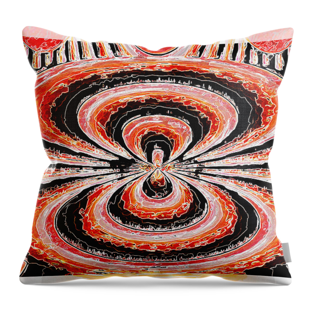 Waves Throw Pillow featuring the digital art Waves by Paula Ayers