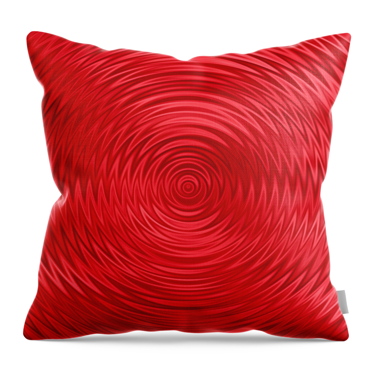 Abstract Throw Pillow featuring the digital art Wavy Red Background by Valentino Visentini