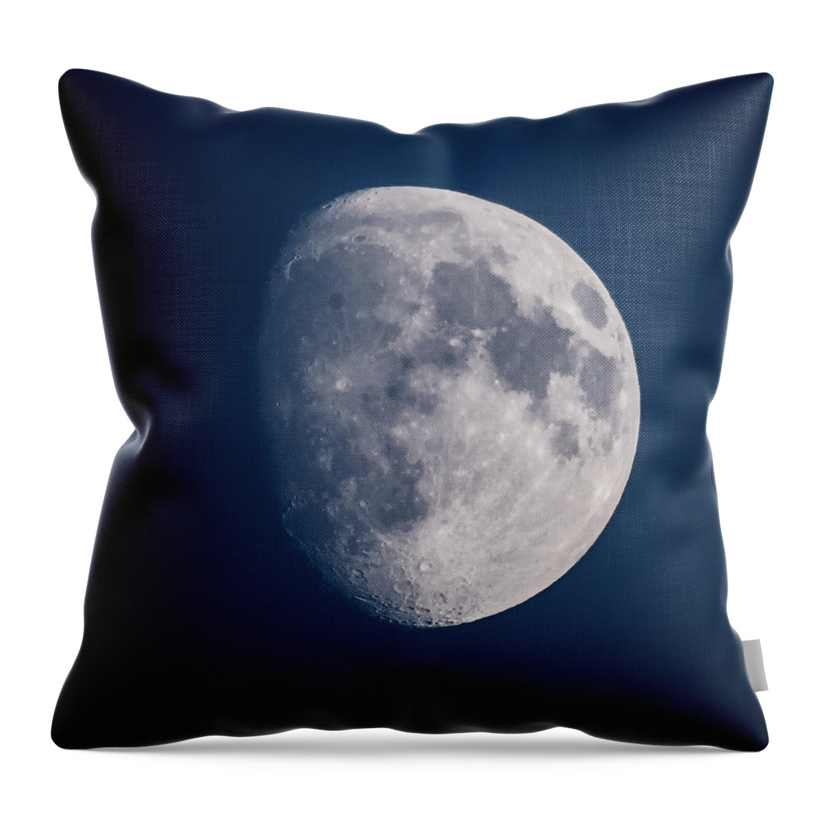 Outdoors Throw Pillow featuring the photograph Waxing Gibbous Moon by Arctic-images