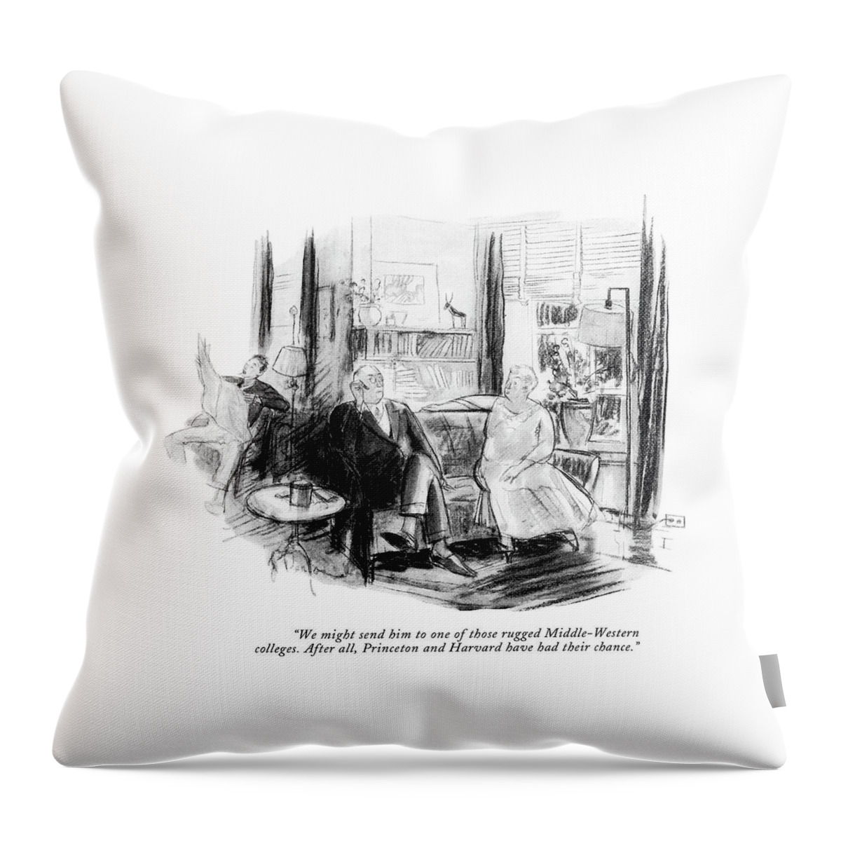 Those Rugged Middle-western Colleges Throw Pillow