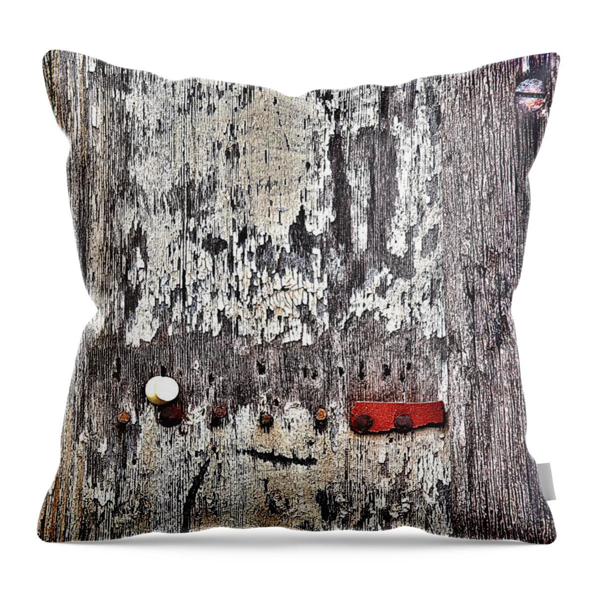 Wood Throw Pillow featuring the photograph Weathered Wood by Rick Mosher