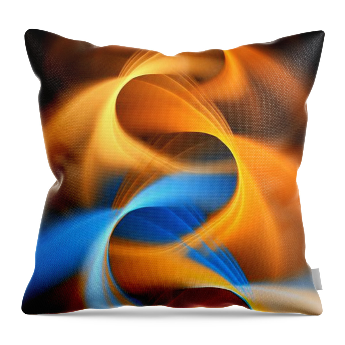 Weave Throw Pillow featuring the digital art Weaving Color by Elizabeth McTaggart