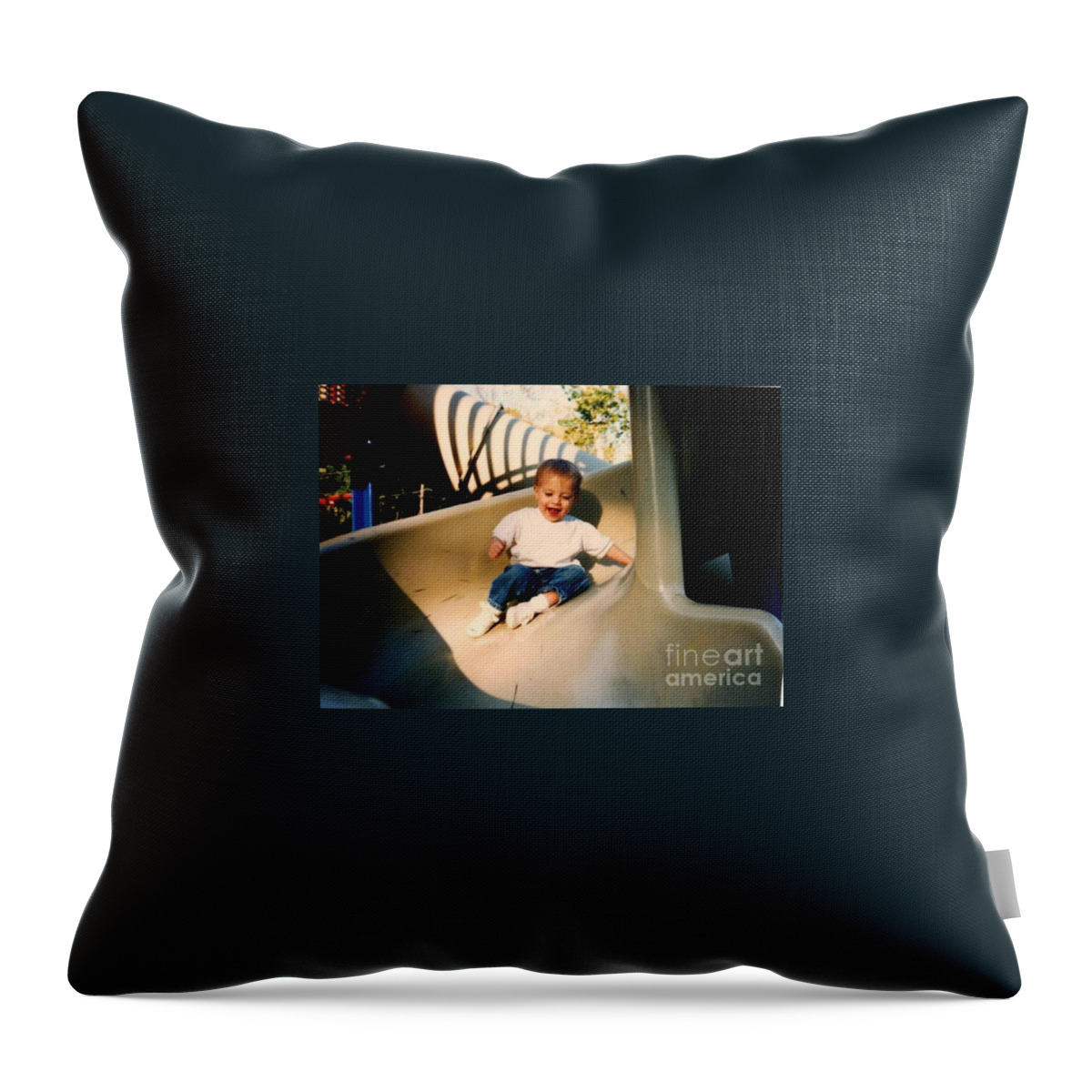 Throw Pillow featuring the photograph Weeeee by Kelly Awad