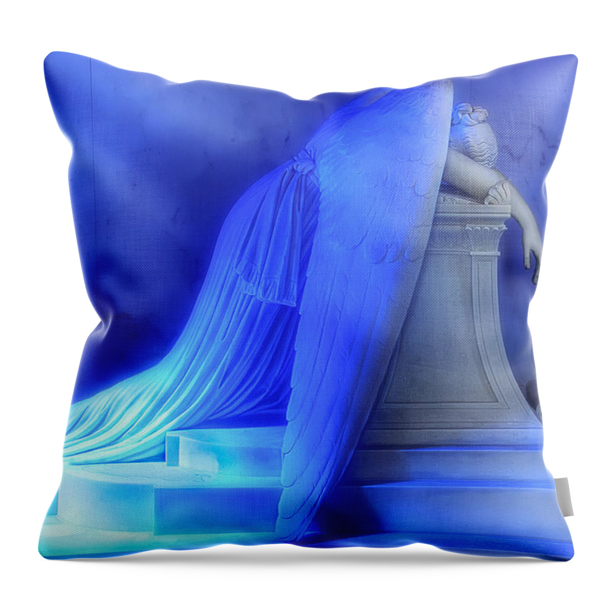 New Orleans Throw Pillow featuring the photograph Weeping Angel by Don Lovett
