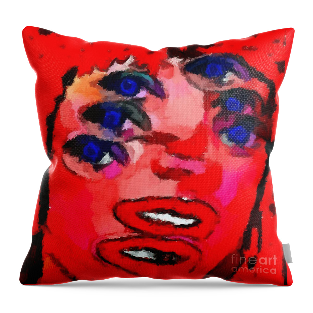 Weird Throw Pillow featuring the digital art Weird 1 by Chris Butler
