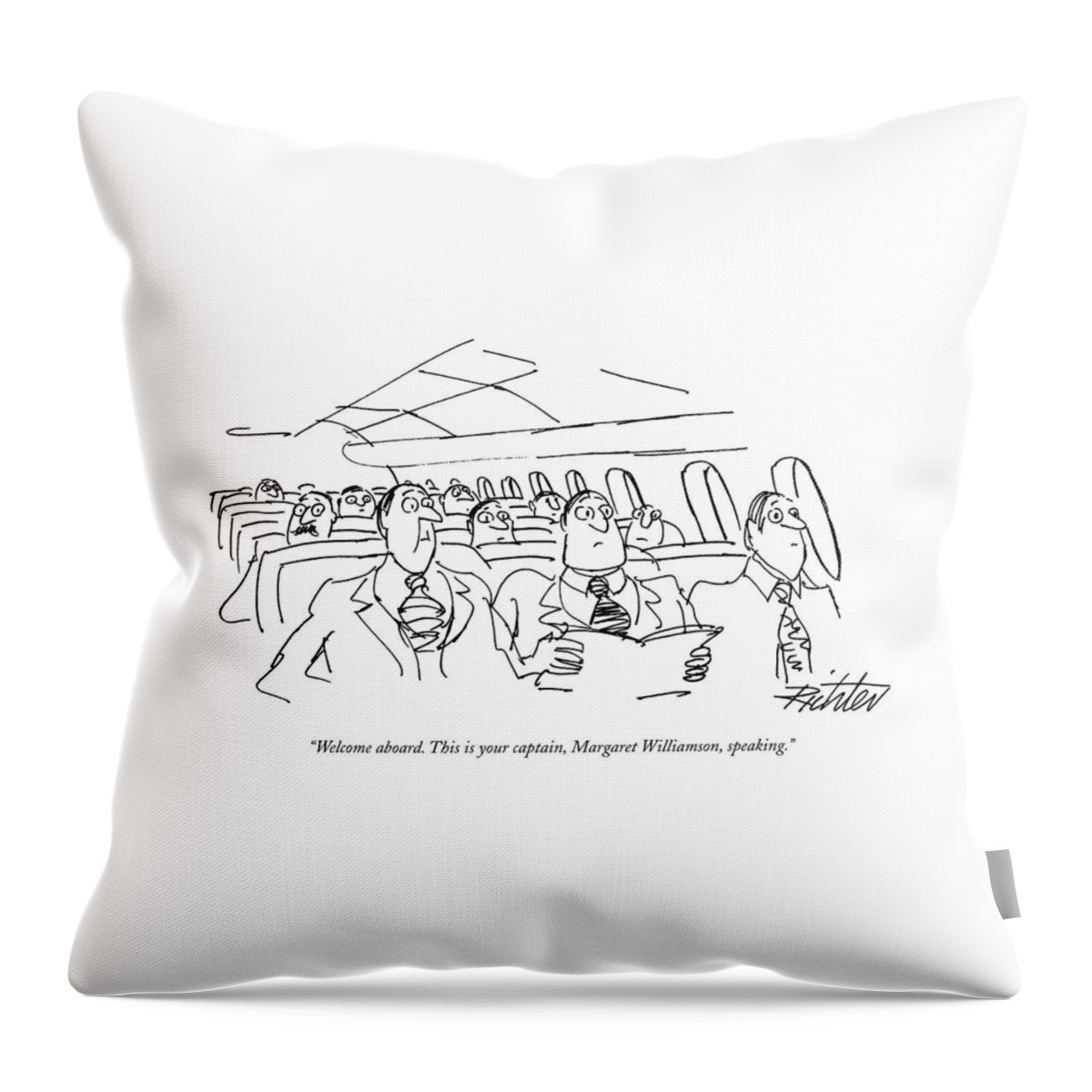 Welcome Aboard. This Is Your Captain Throw Pillow