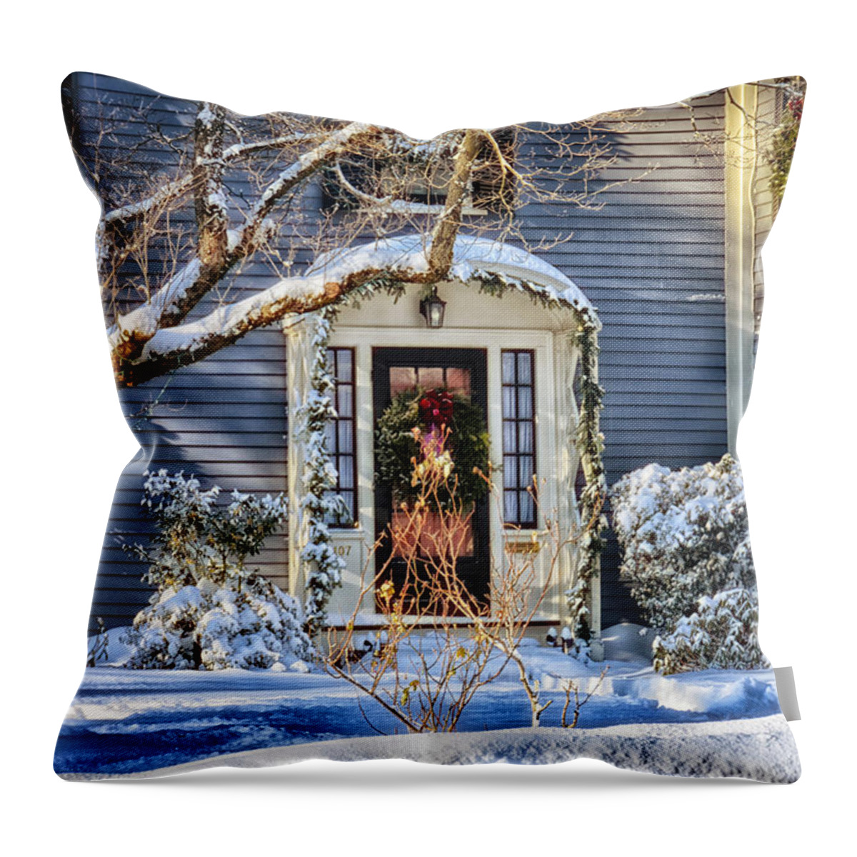 House Throw Pillow featuring the photograph Welcome Home by Tricia Marchlik