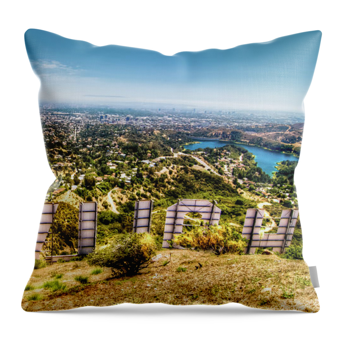 Actress Throw Pillow featuring the photograph Welcome to Hollywood by Natasha Bishop