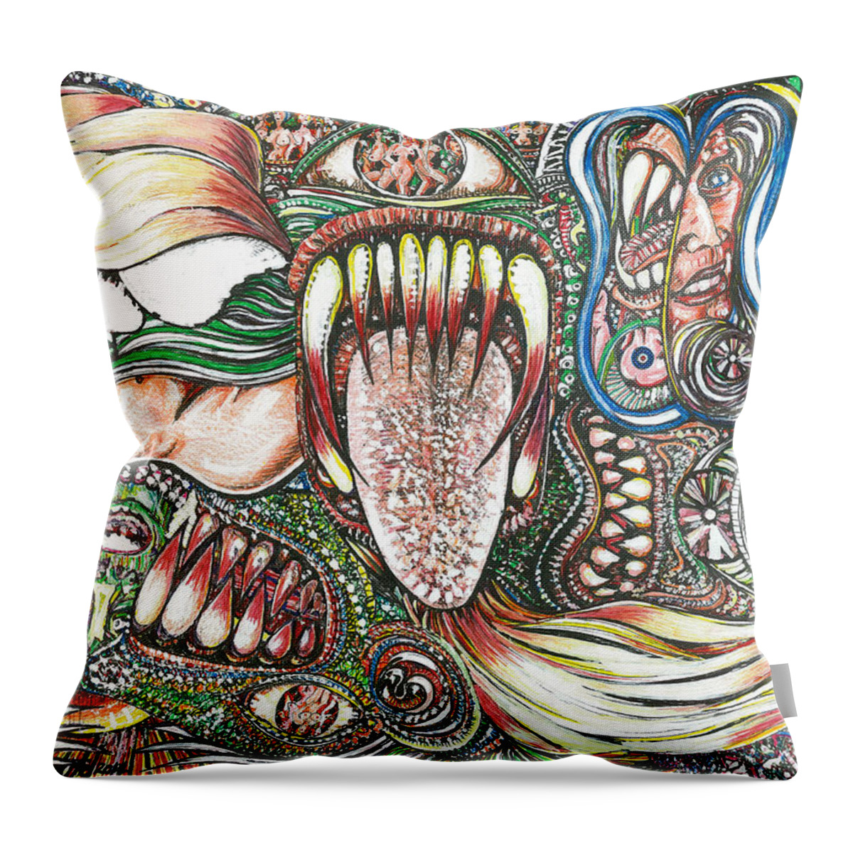 Dreams Throw Pillow featuring the mixed media Welcome To My World by Giovanni Caputo