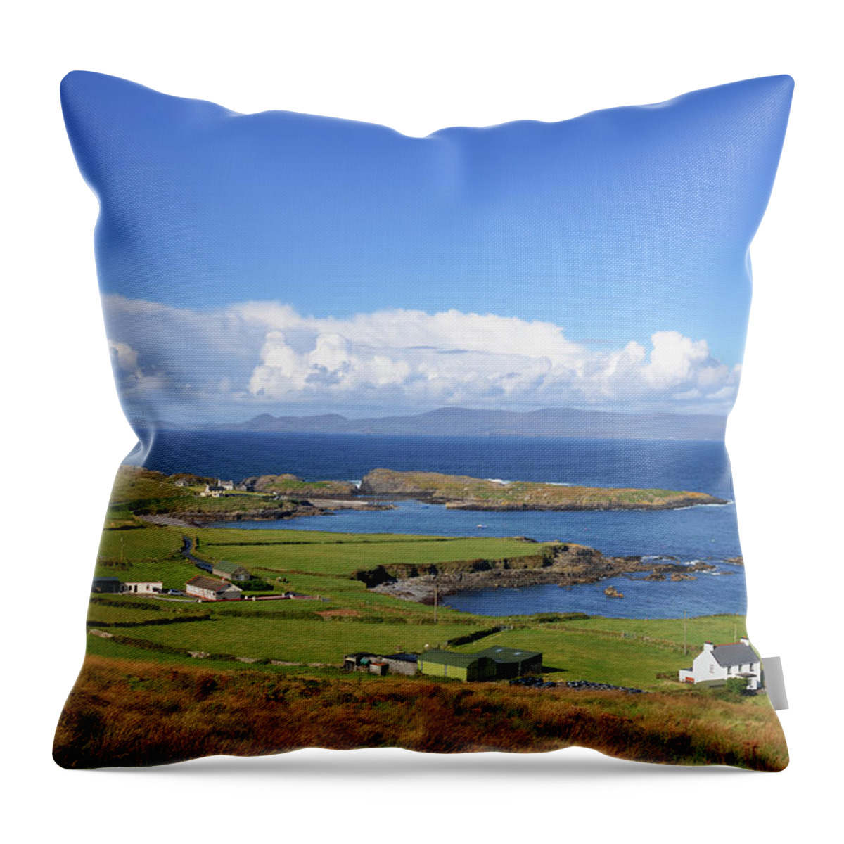 Scenics Throw Pillow featuring the photograph West Cork by Johngollop