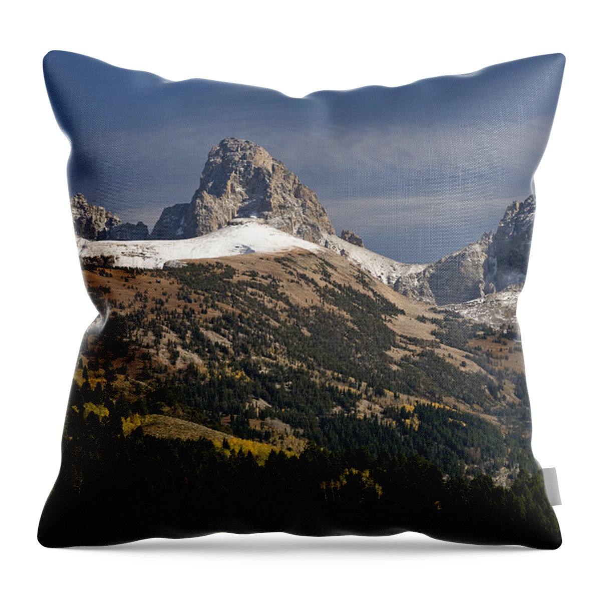 Alta Throw Pillow featuring the photograph West Side, Grand Teton Range, Wyoming by Theodore Clutter