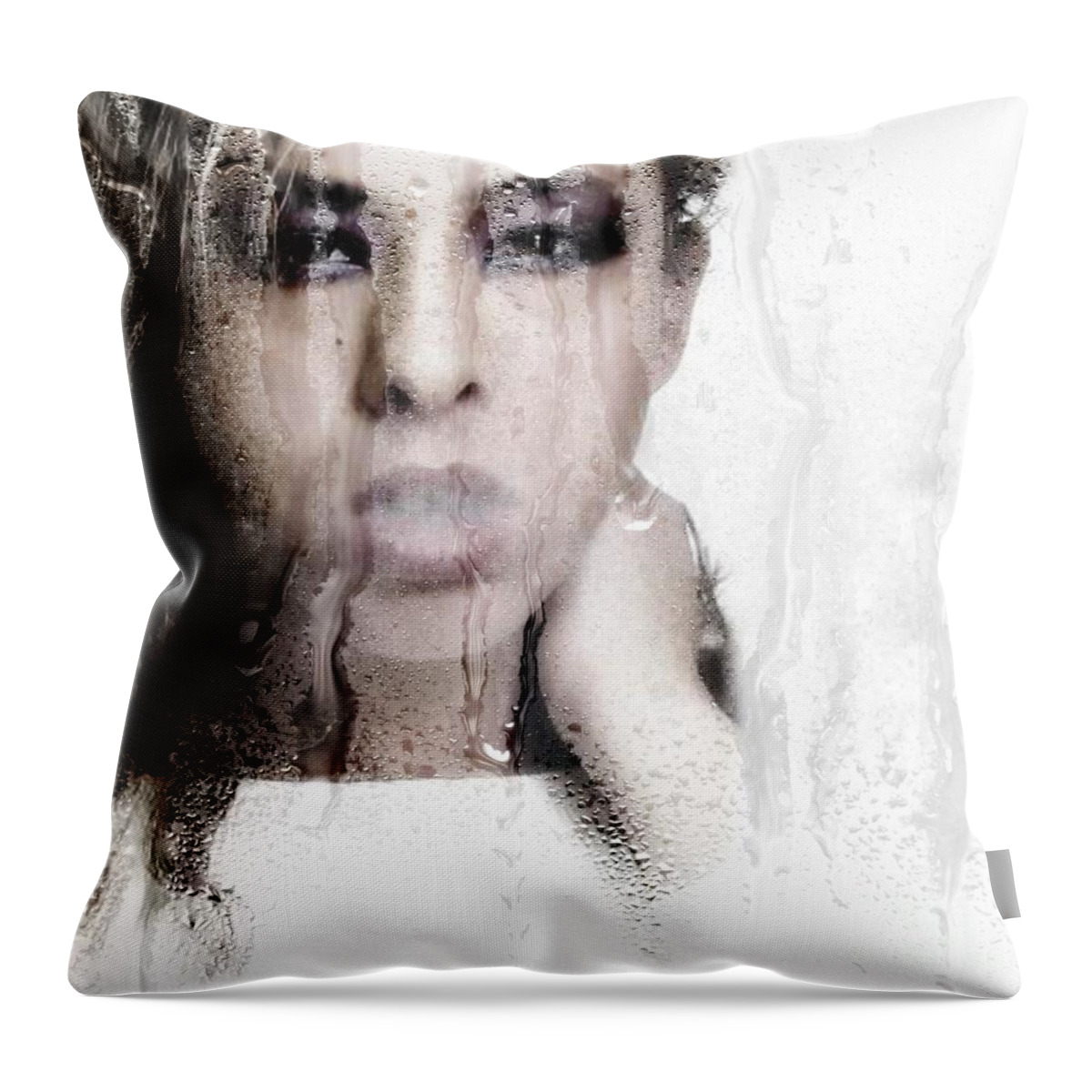  Throw Pillow featuring the photograph Wet by Jessica S