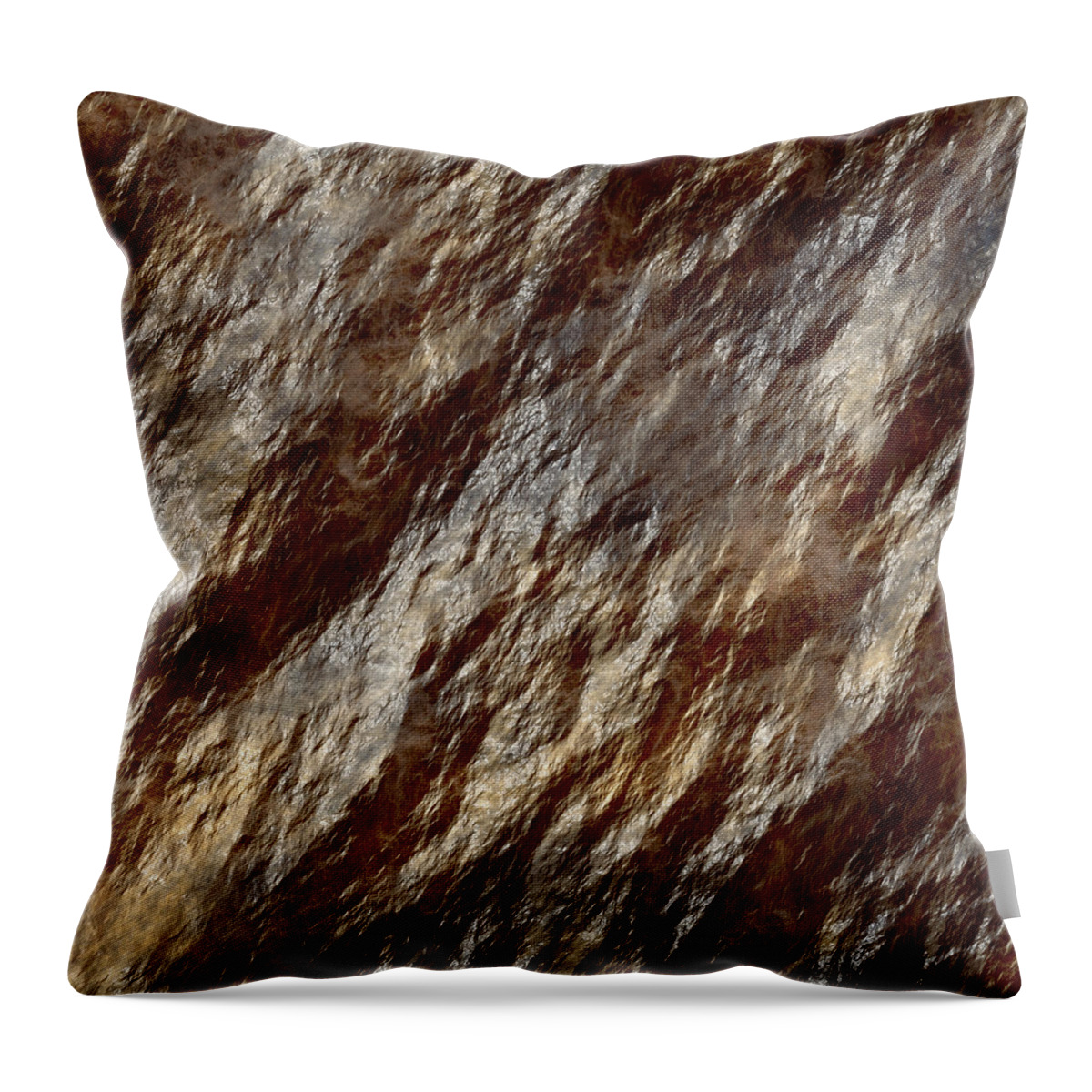 Mineral Throw Pillow featuring the photograph Wet Rock by Zocha k
