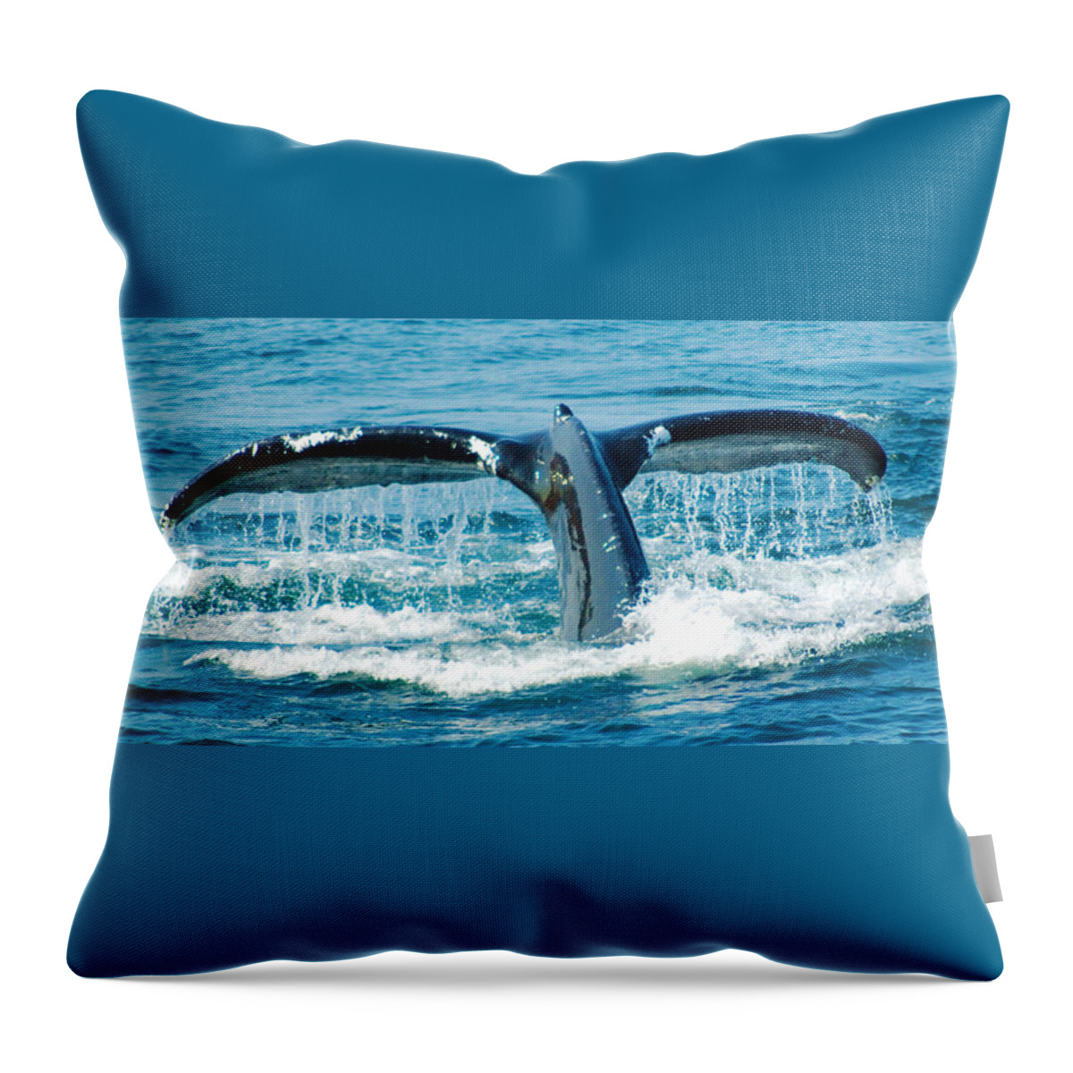Whale Throw Pillow featuring the photograph Whale Tail 3 by Ron Haist
