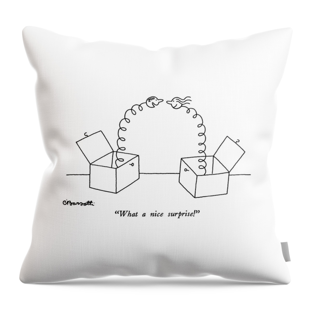 What A Nice Surprise! Throw Pillow