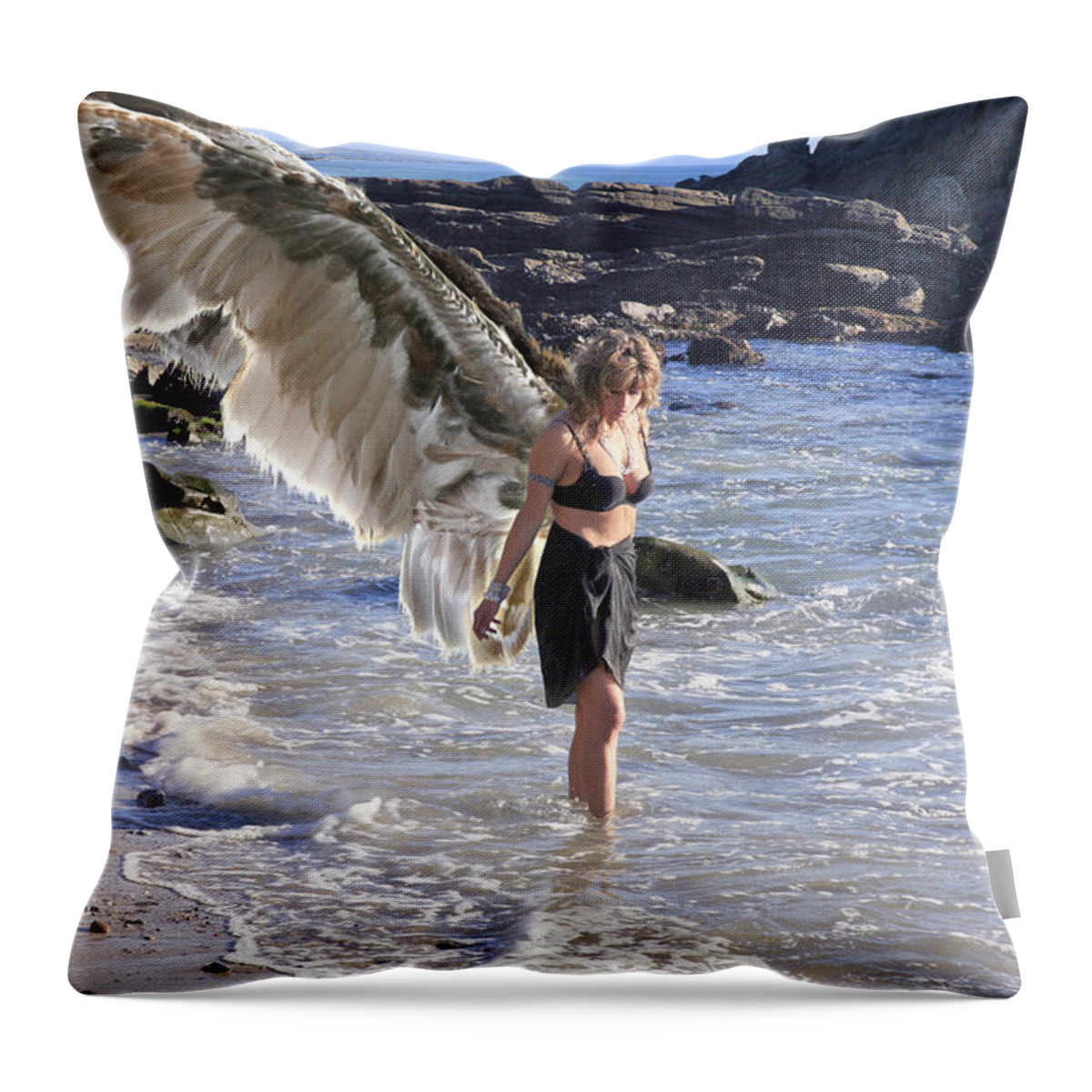 Angel Throw Pillow featuring the photograph When You Were Born I Made You Smile by Acropolis De Versailles