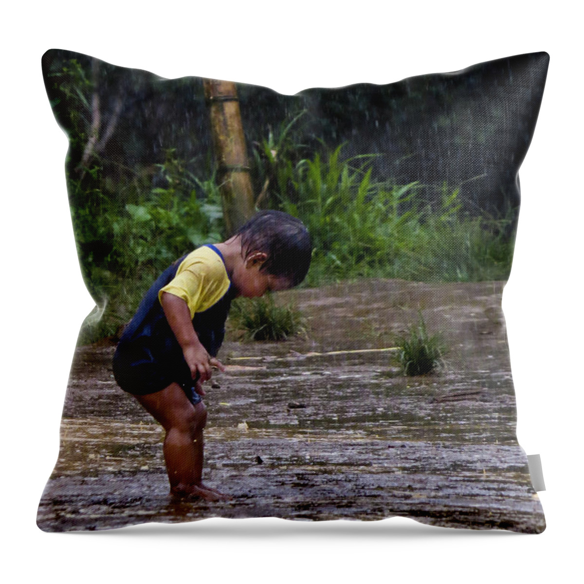 South America Throw Pillow featuring the photograph Where are my feet? by Kathy McClure