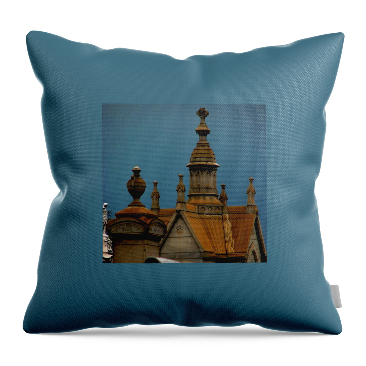 Oakland Cemetery Throw Pillow featuring the photograph Where They Lay by Cleaster Cotton