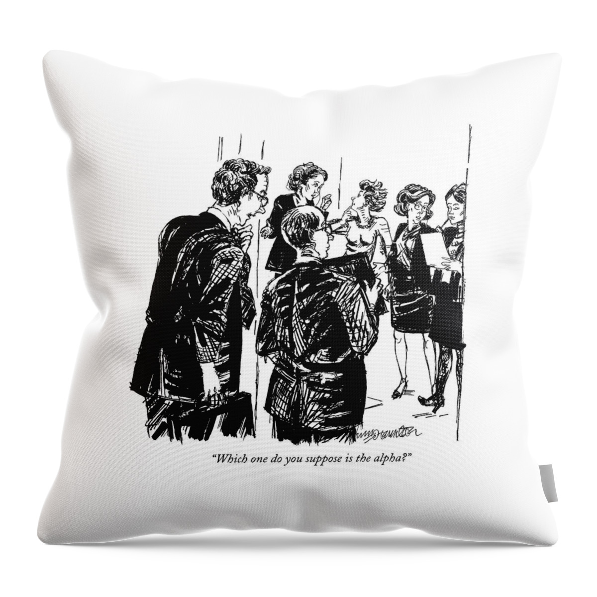 Which One Do You Suppose Is The Alpha? Throw Pillow