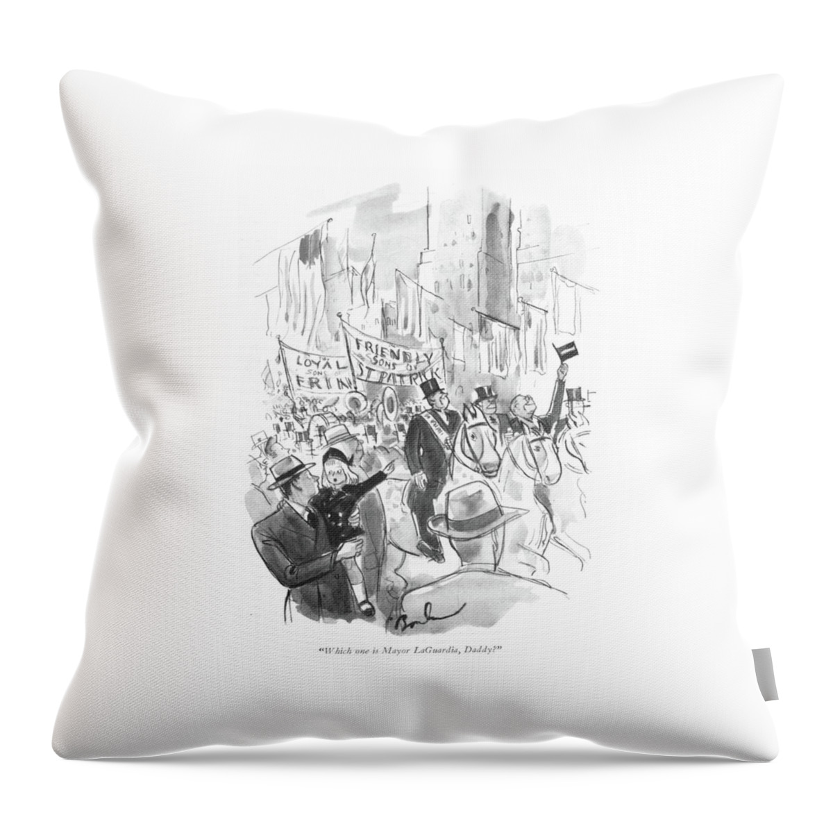 Which One Is Mayor Laguardia Throw Pillow