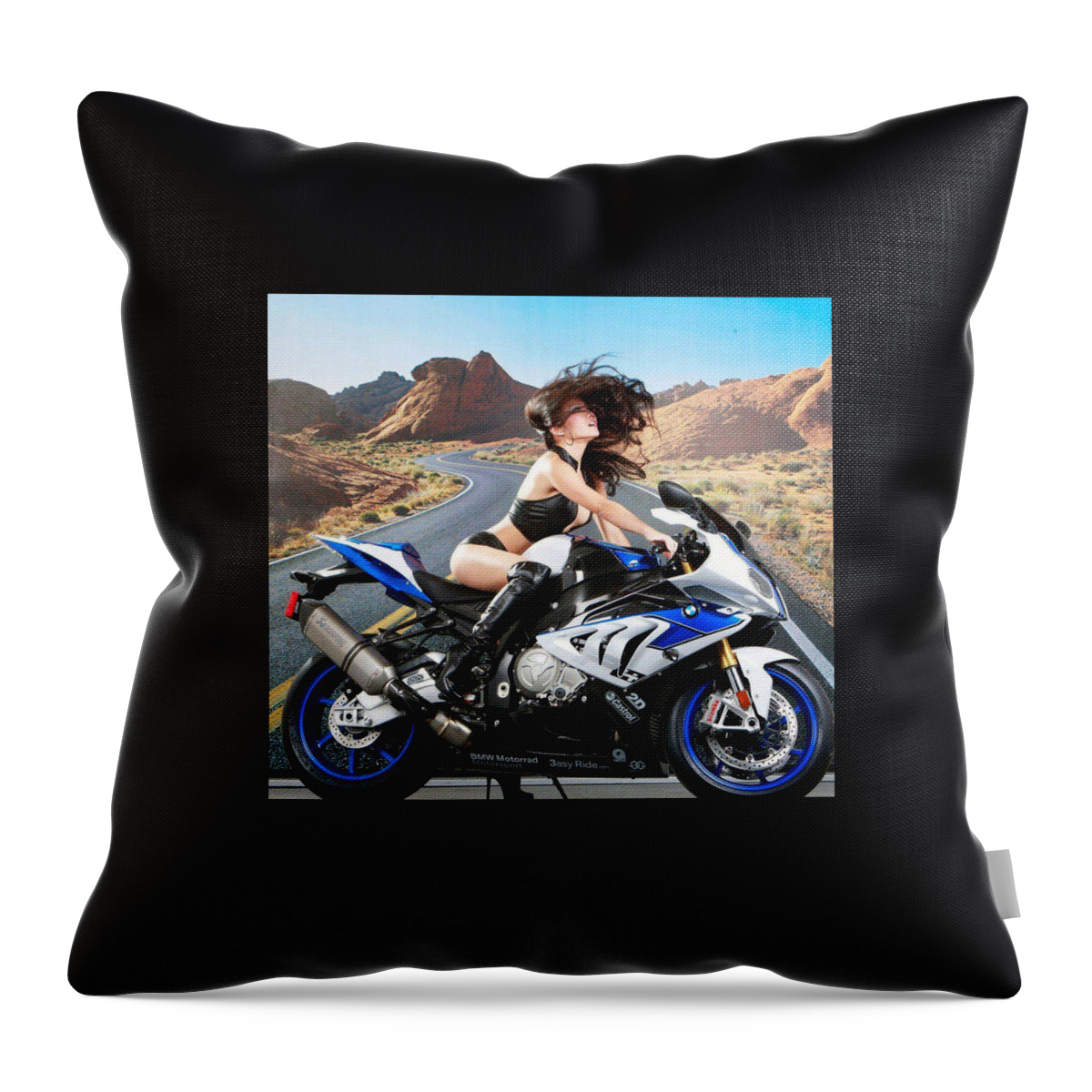 Motorcycle Throw Pillow featuring the photograph Whip it by Lawrence Christopher