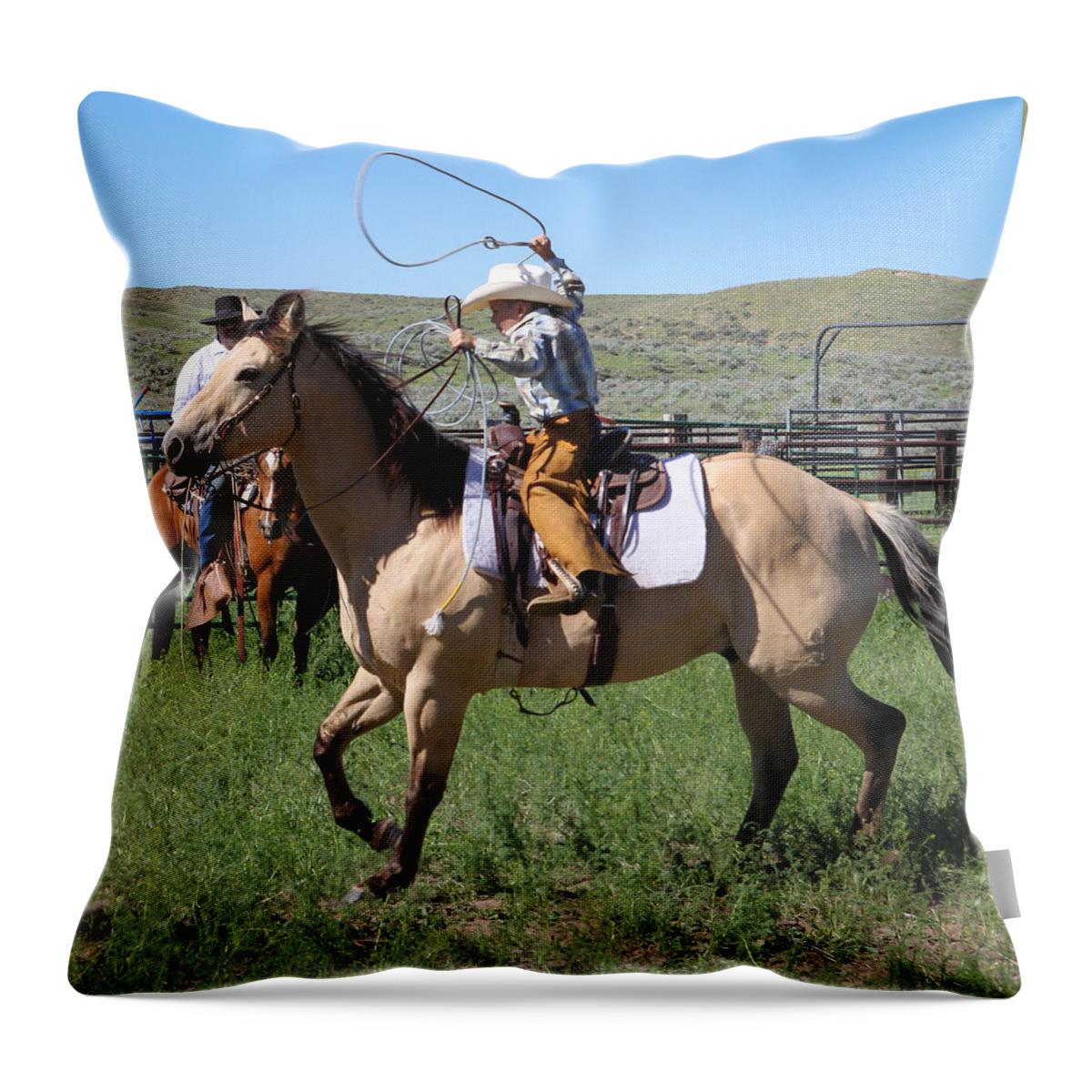 Wyoming 2014 Throw Pillow featuring the photograph Whipper Snapper by Diane Bohna