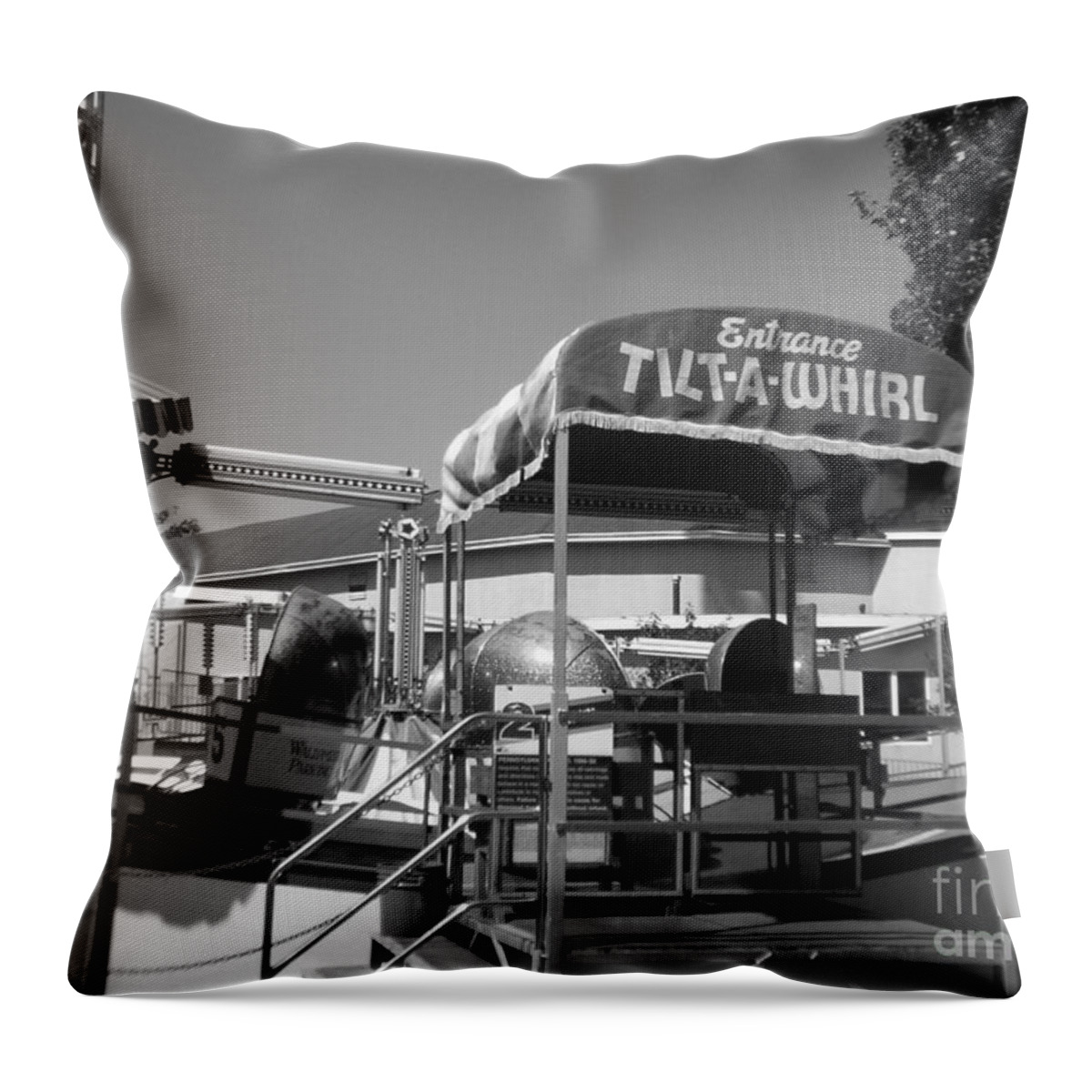 Tilt-a-whirl Throw Pillow featuring the photograph Whirl Wind by Michael Krek