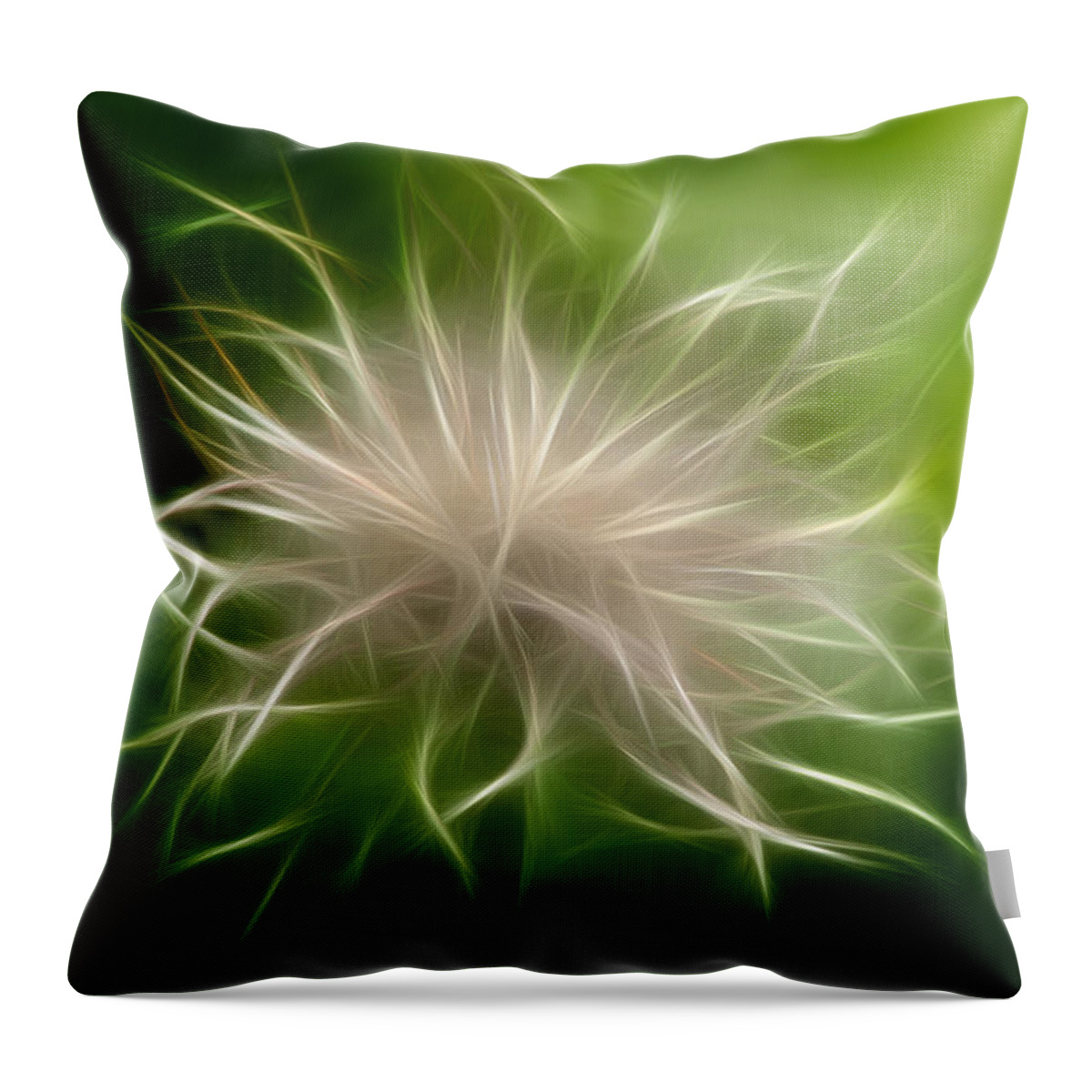 Weed Throw Pillow featuring the digital art Whisper by Teresa Zieba
