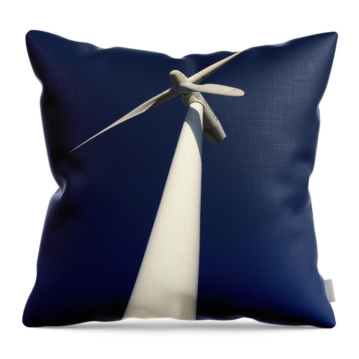 Big Throw Pillow featuring the photograph White and Blue by Yang Li