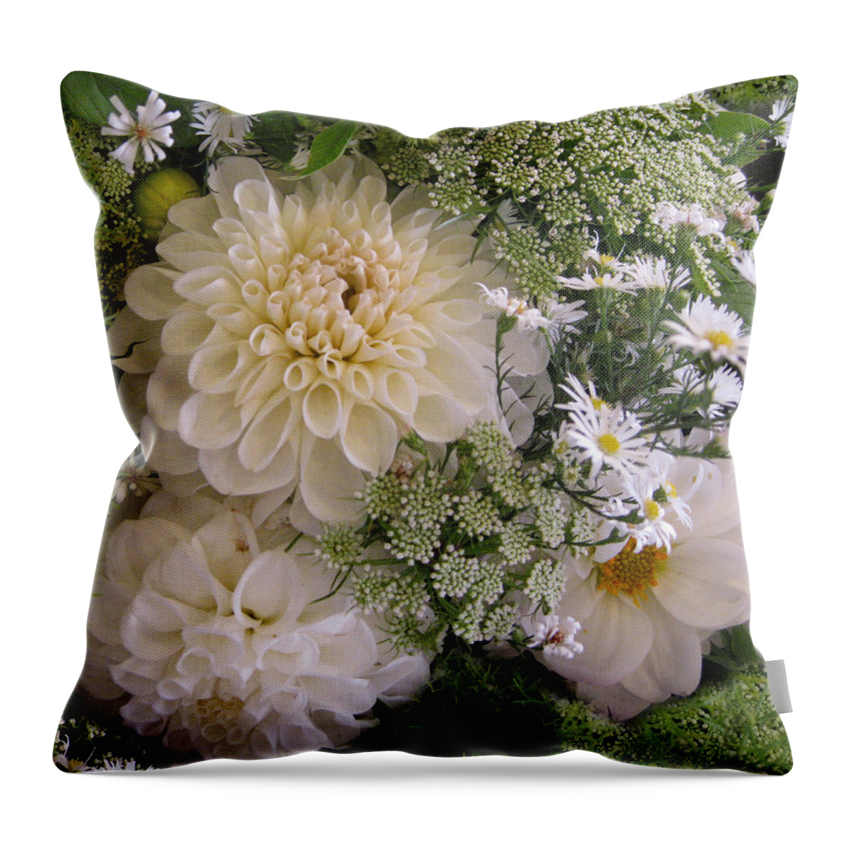 Flowers Throw Pillow featuring the photograph White Bouquet by Geraldine Alexander