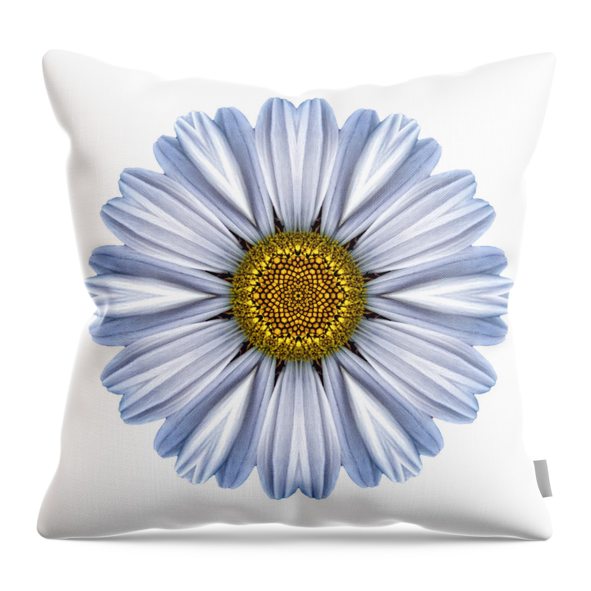 Flower Throw Pillow featuring the photograph White Daisy I Flower Mandala White by David J Bookbinder