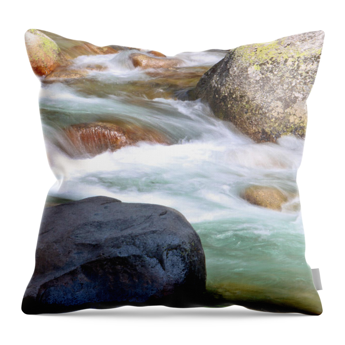 Sequoia National Park Throw Pillow featuring the photograph White Water by Heidi Smith