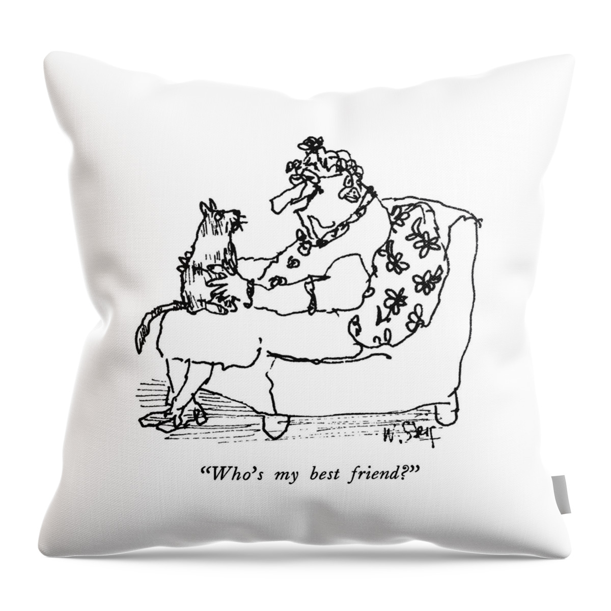 Who's My Best Friend? Throw Pillow
